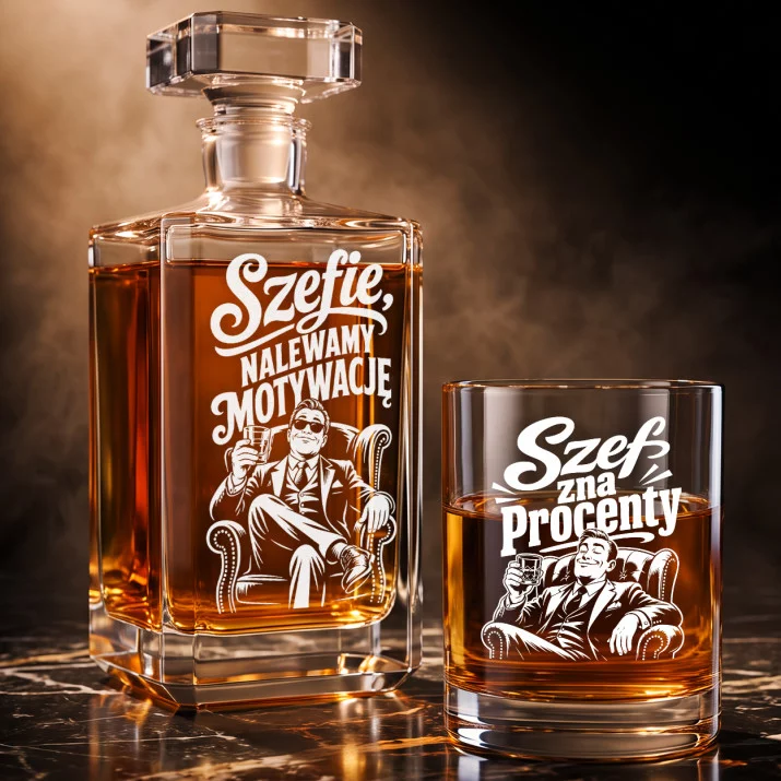 Zestaw Do Whisky Dla Szefa Prezent Dla Mężczyzny: Szefie, Nalewamy Motywację Zestaw Do Whisky Dla Szefa Prezent Dla Mężczyzny: Szefie, Nalewamy Motywację