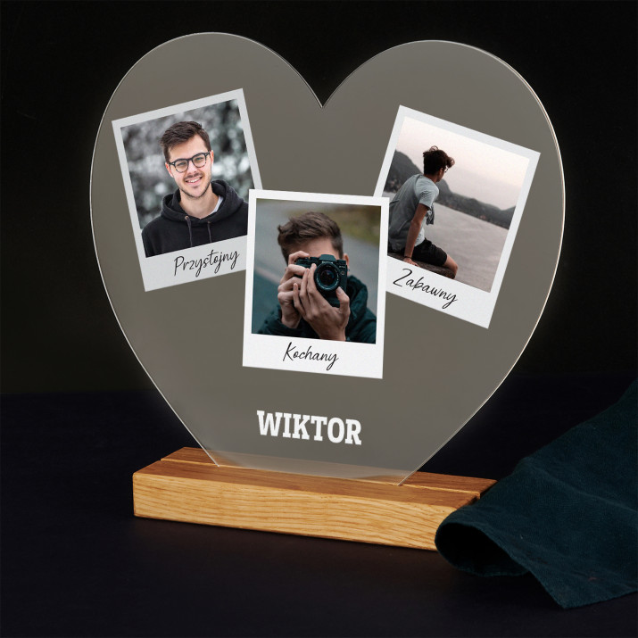 Polaroidy - Wydruk na szkle akrylowym serce