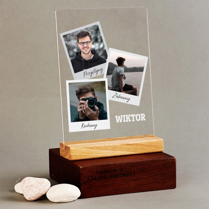 Polaroidy - Wydruk na szkle akrylowym z podstawką