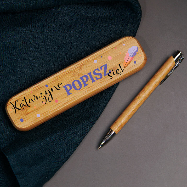 Popisz sie - Długopis w drewnianym etui