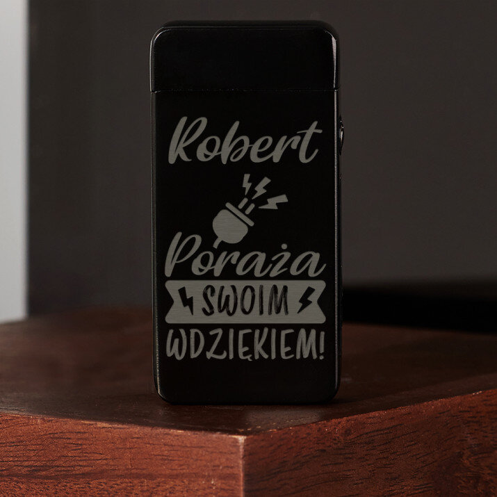 Poraża swoim wdziękiem - Zapalniczka plazmowa czarna