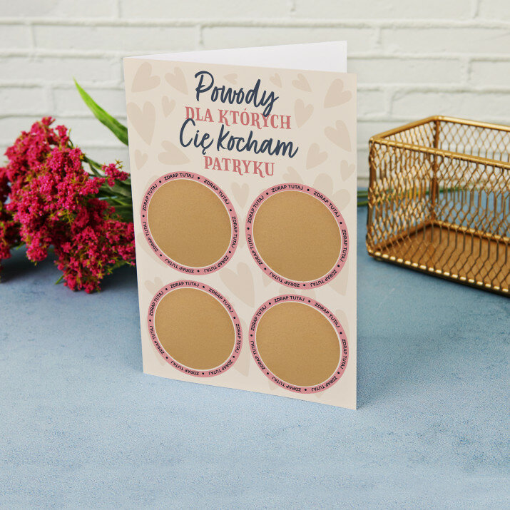 Powody dla których Cię kocham - Kartka zdrapka