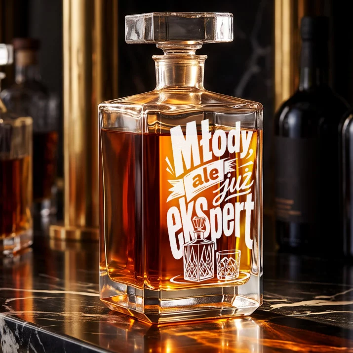 Karafka Do Whisky z Grawerem Na 19 Urodziny Prezent: Zabawny Męski Luz Karafka Do Whisky z Grawerem Na 19 Urodziny Prezent: Zabawny Męski Luz