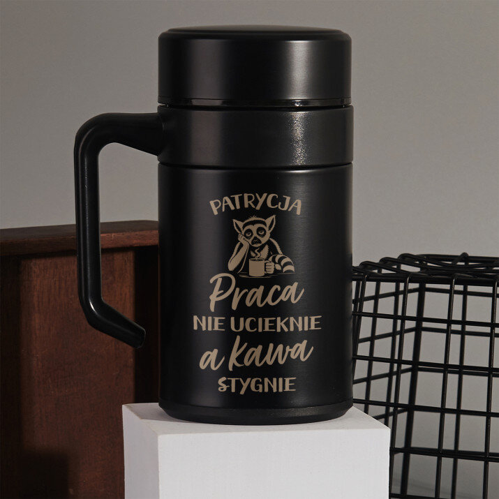 Praca nie ucieknie - Kubek termiczny 400 ml