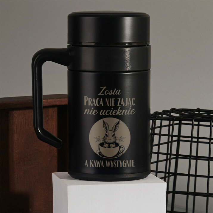 Praca nie zając - Kubek termiczny 400 ml