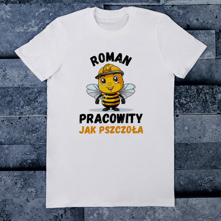 Pracowity jak pszczoła - Koszulka męska z nadrukiem