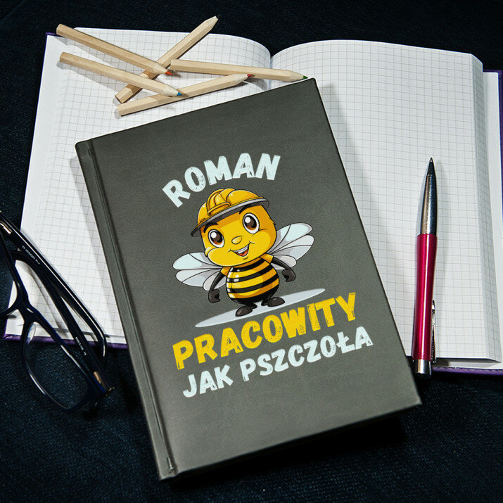Pracowity jak pszczoła - notatnik A5 z nadrukiem
