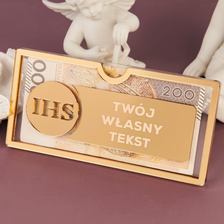 Projekt własny - Akrylowa koperta na pieniądze IHS