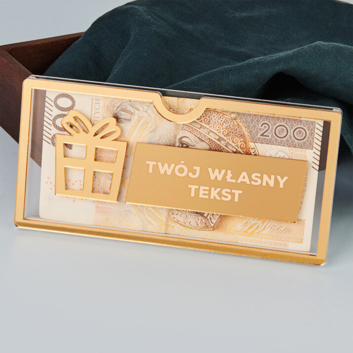 Projekt własny - Akrylowa koperta na pieniądze Prezent