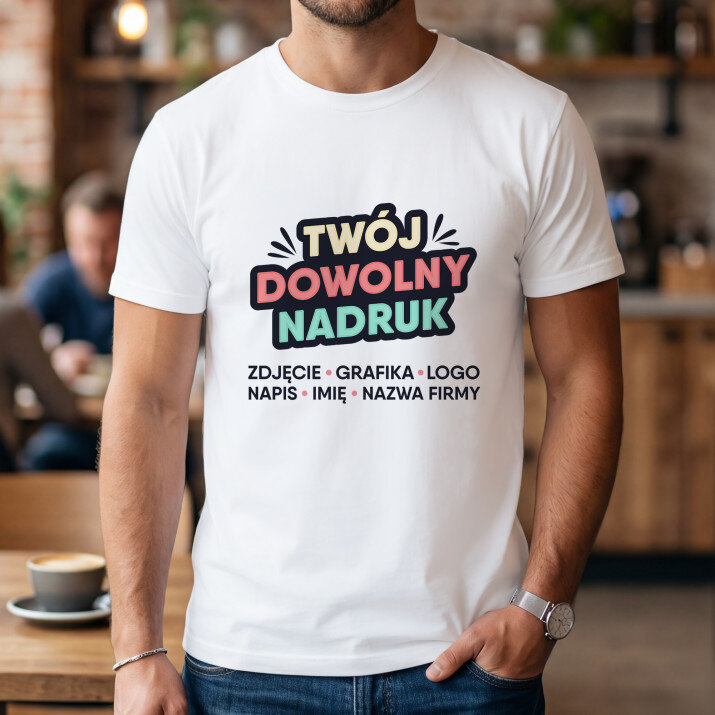 Projekt własny - Koszulka męska z nadrukiem