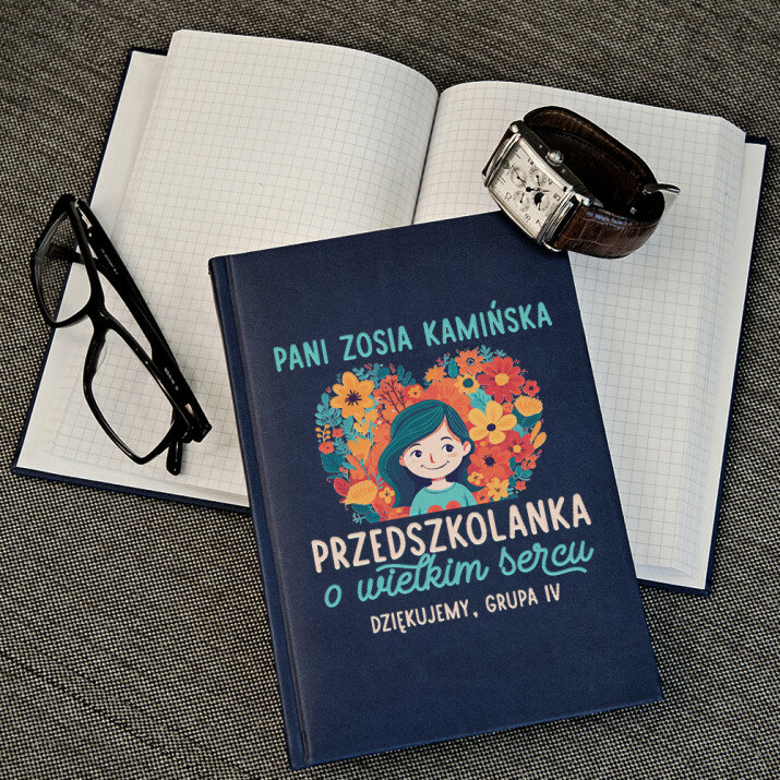 Przedszkolanka o wielkim sercu - notatnik A5 z nadrukiem