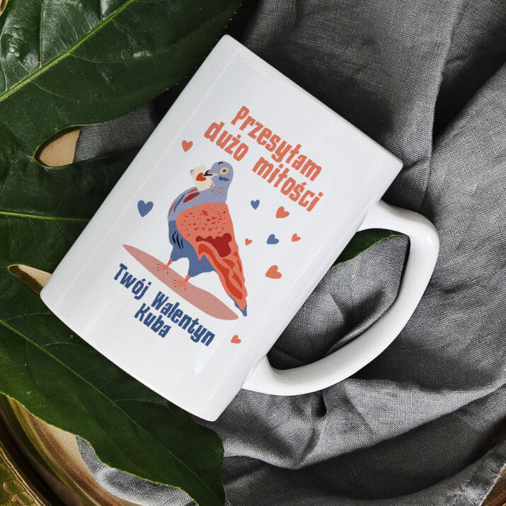 Przesyłam dużo miłości - Personalizowany Kubek