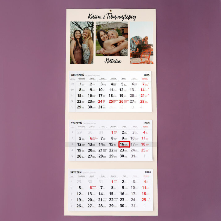 Przyjaciółki - Kalendarz trójdzielny Przyjaciółki - Kalendarz trójdzielny
