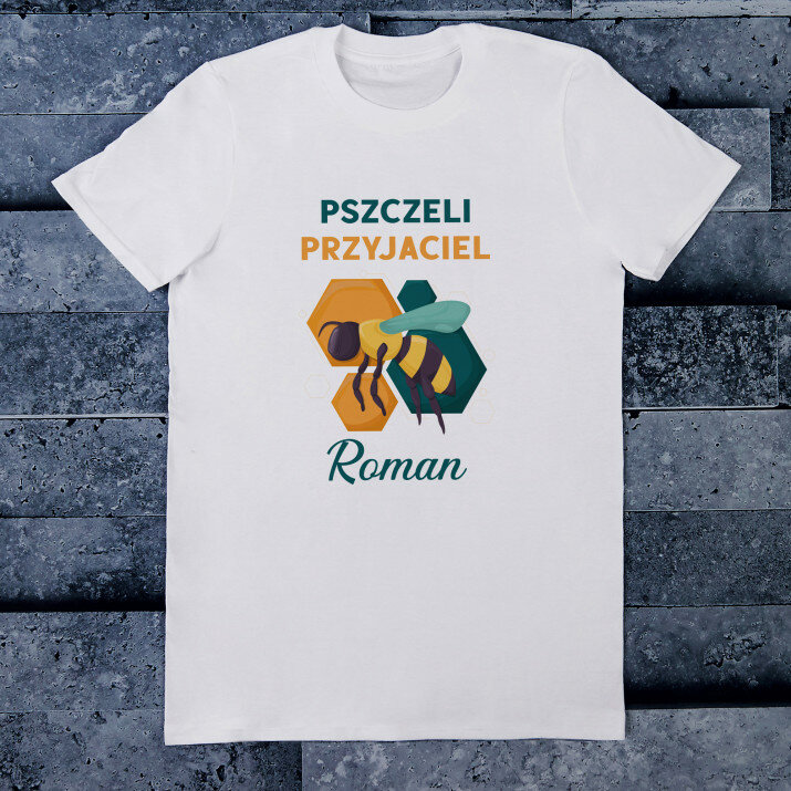 Pszczeli przyjaciel - Koszulka męska z nadrukiem