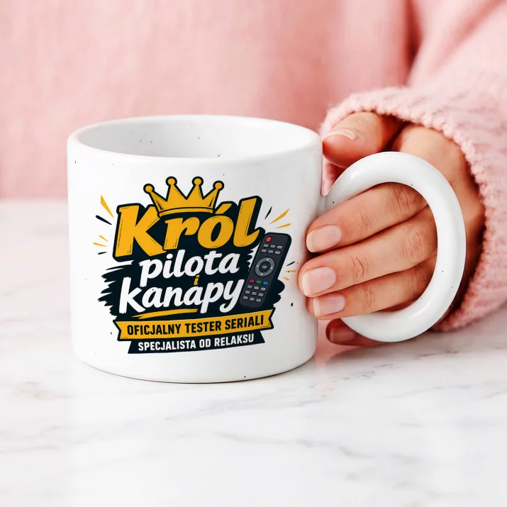 Kubek Z Okrągłym Uchem Dla Mężczyzny Prezent Dla Mężczyzny: Kanapowy Król