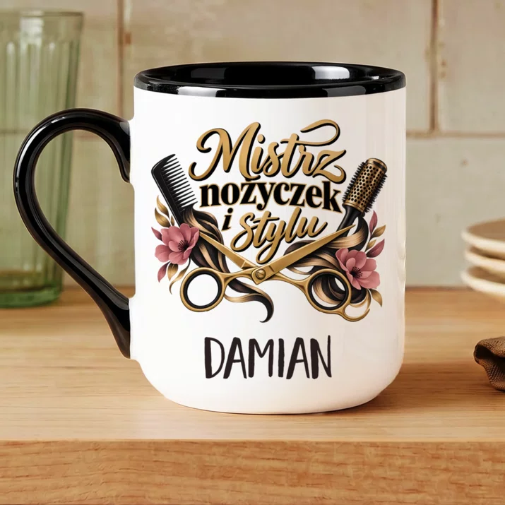 Kubek Personalizowany Dla Fryzjera Prezent Dla Mężczyzny: Mistrz Nożyczek I Stylu Kubek Personalizowany Dla Fryzjera Prezent Dla Mężczyzny: Mistrz Nożyczek I Stylu