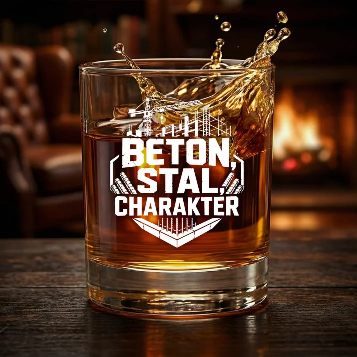 Szklanka Do Whisky Dla Budowlańca Prezent Dla Mężczyzny: Beton, Stal, Charakter
