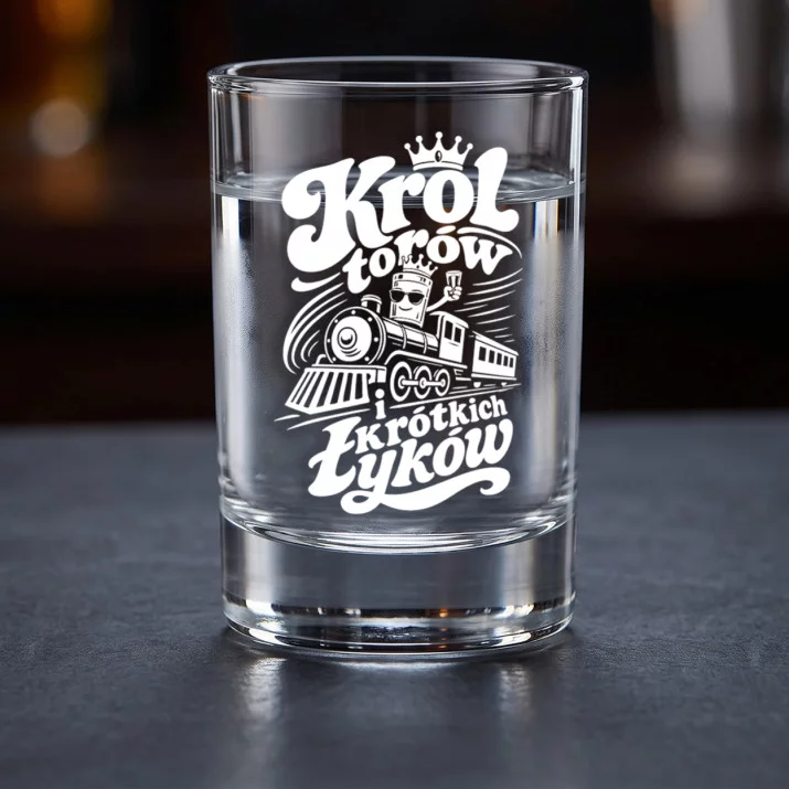 Kieliszki Do Wódki Dla Kolejarza Prezent Dla Mężczyzny: Retro Król Torów Kieliszki Do Wódki Dla Kolejarza Prezent Dla Mężczyzny: Retro Król Torów