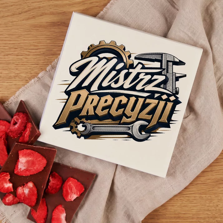 Czekolada Z Truskawkami Dla Mechanika Prezent Dla Mężczyzny: Emblemat Warsztatowy