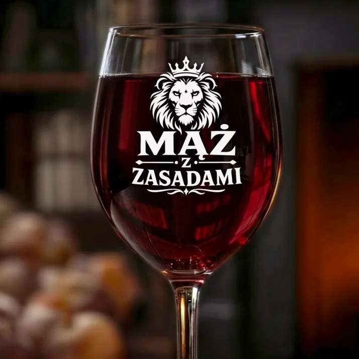 Kieliszek Do Wina Dla Męża Prezent Na Rocznicę Ślubu Dla Mężczyzny: Mąż Z Zasadami