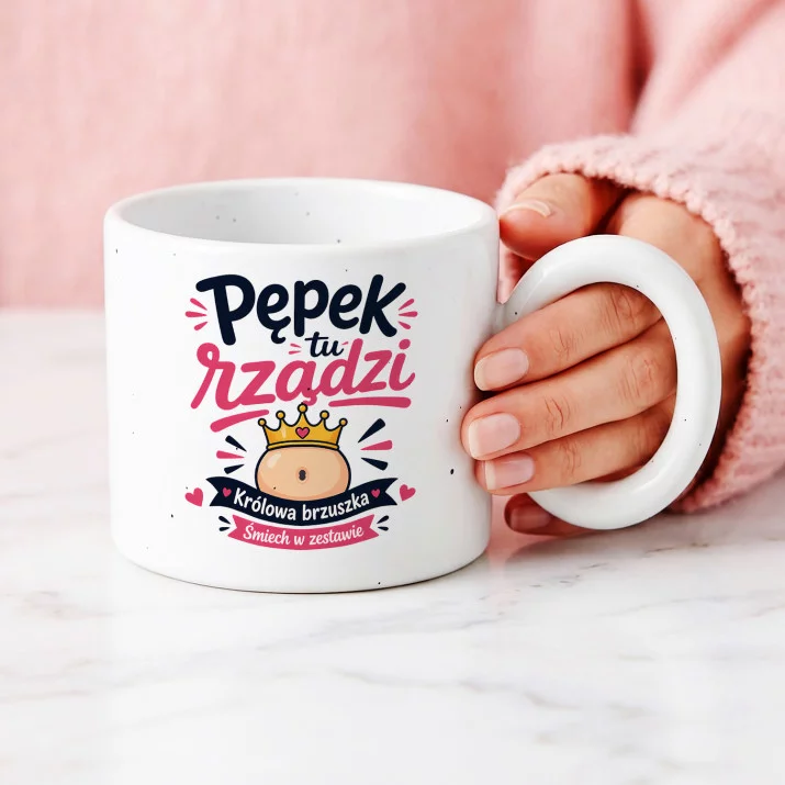 Kubek Z Okrągłym Uchem Na Pępkowe Prezent Dla Kobiety: Pępkowy Humor Kubek Z Okrągłym Uchem Na Pępkowe Prezent Dla Kobiety: Pępkowy Humor