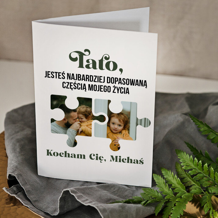 Puzzle tata - kartka z życzeniami Puzzle tata - kartka z życzeniami
