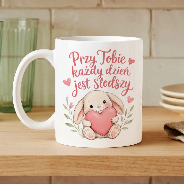 Kubek Z Nadrukiem Dla Dziewczyny Prezent Na Dzień Dziewczyny Dla Kobiety: Dzień Jest Słodszy Kubek Z Nadrukiem Dla Dziewczyny Prezent Na Dzień Dziewczyny Dla Kobiety: Dzień Jest Słodszy