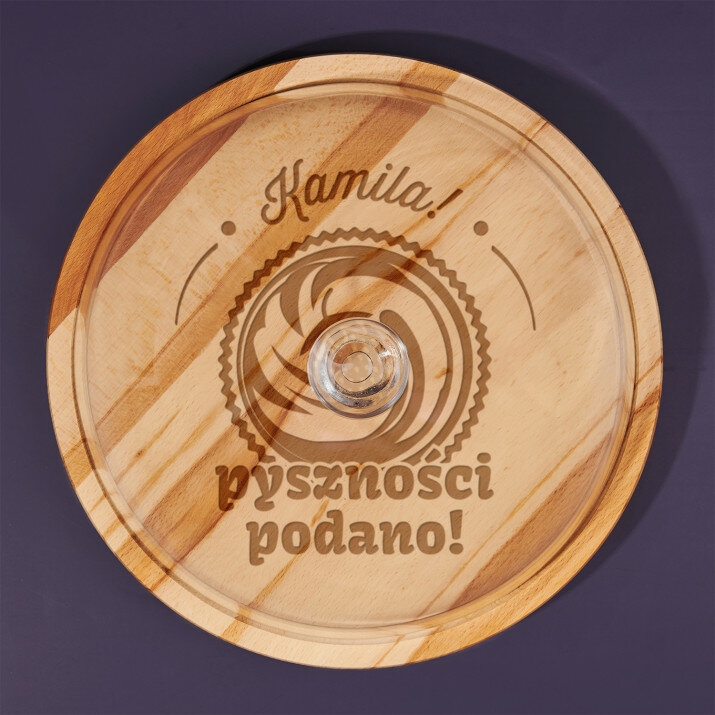 Pyszności podano - Deska ze szklanym kloszem