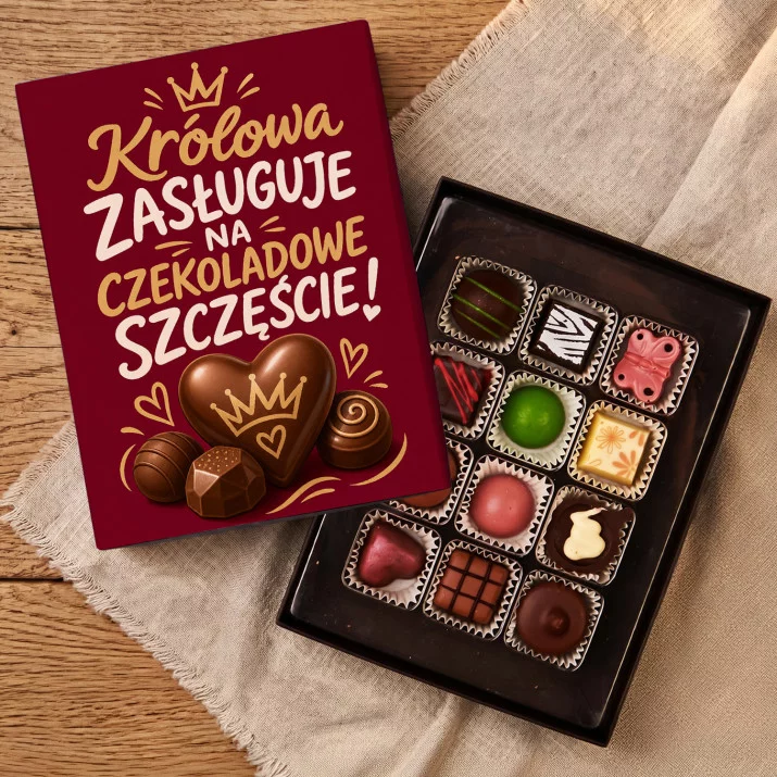 Czekoladki Na Święta Prezent Dla Kobiety: Czekoladowe Szczęście Królowej Czekoladki Na Święta Prezent Dla Kobiety: Czekoladowe Szczęście Królowej