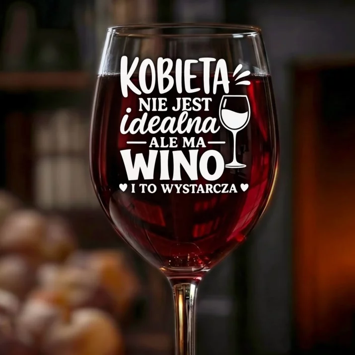 Kieliszek Do Wina Na Imieniny Prezent Dla Kobiety: Kobieta I Wino Kieliszek Do Wina Na Imieniny Prezent Dla Kobiety: Kobieta I Wino