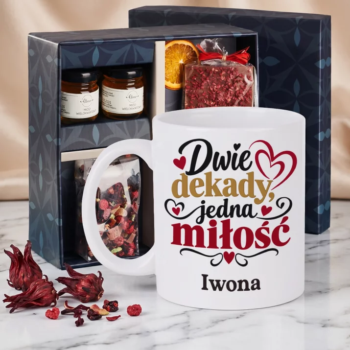 Zestaw Prezentowy z Kubkiem Na 20 Rocznicę Ślubu Dla Kobiety: Dwie Dekady, Jedna Miłość