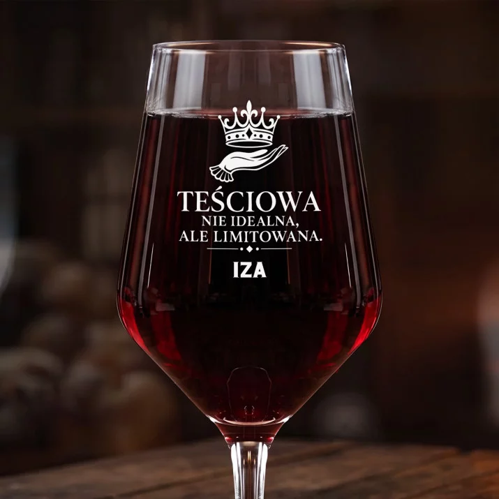 Mega Kieliszek Do Wina z Grawerem Dla Teściowej Prezent Na Dzień Mamy Dla Kobiety: Limitowana Teściowa Mega Kieliszek Do Wina z Grawerem Dla Teściowej Prezent Na Dzień Mamy Dla Kobiety: Limitowana Teściowa