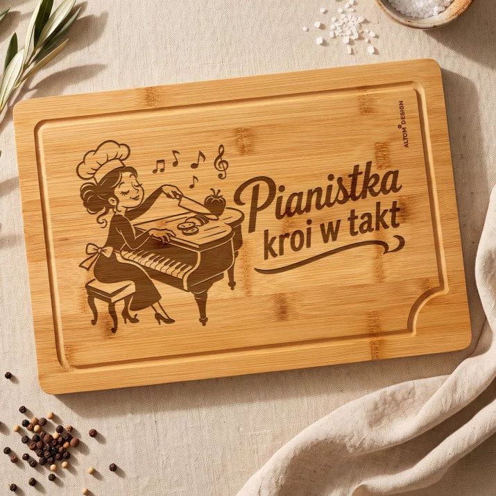 Deska Do Krojenia Dla Pianistki Prezent Dla Kobiety: Krojenie W Takt Deska Do Krojenia Dla Pianistki Prezent Dla Kobiety: Krojenie W Takt