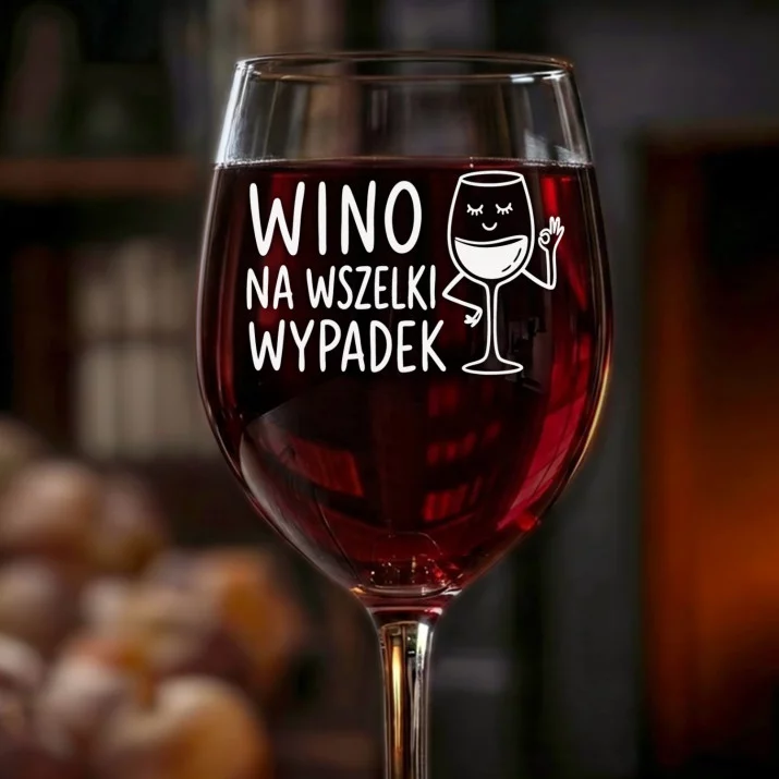 Kieliszek Do Wina Dla Kobiety Prezent Dla Kobiety: Wino Na Wszelki Wypadek Kieliszek Do Wina Dla Kobiety Prezent Dla Kobiety: Wino Na Wszelki Wypadek