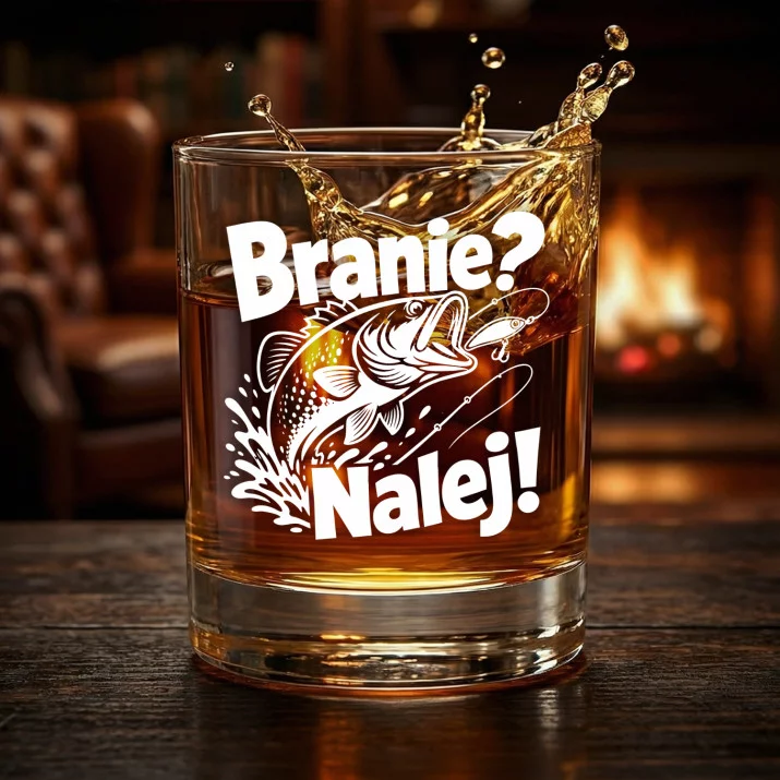 Szklanka Do Whisky Dla Wędkarza Prezent Dla Mężczyzny: Branie? Nalej! Szklanka Do Whisky Dla Wędkarza Prezent Dla Mężczyzny: Branie? Nalej!