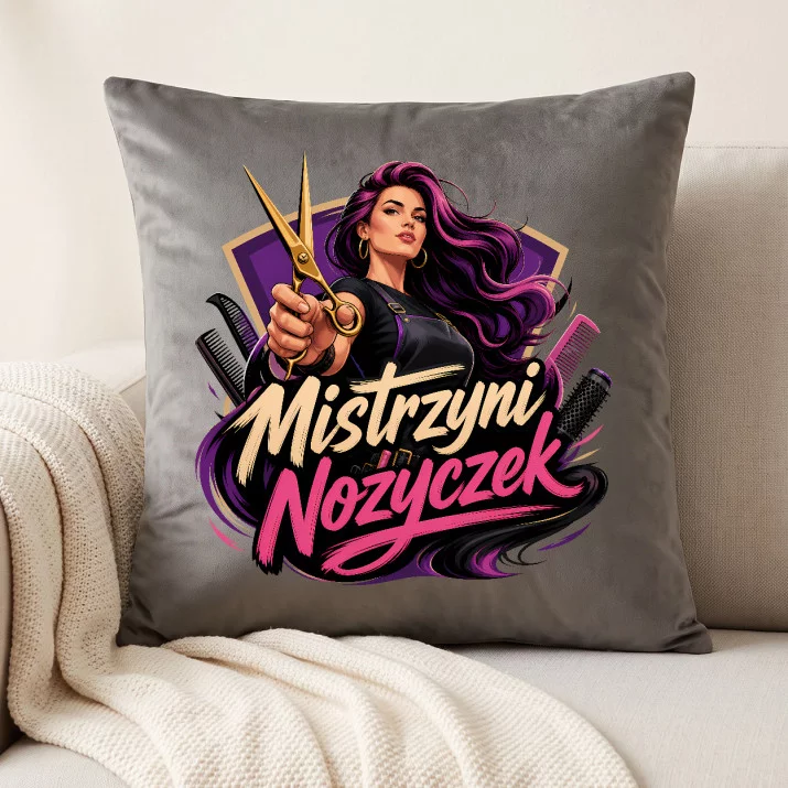 Poduszka Dekoracyjna Na 30 Urodziny Prezent Dla Kobiety: Mistrzyni Nożyczek Poduszka Dekoracyjna Na 30 Urodziny Prezent Dla Kobiety: Mistrzyni Nożyczek