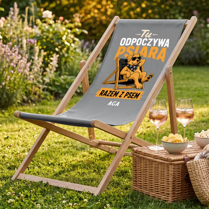 Leżak Z Nadrukiem Dla Psiary Prezent Dla Kobiety: Tu Odpoczywa Psiara Leżak Z Nadrukiem Dla Psiary Prezent Dla Kobiety: Tu Odpoczywa Psiara