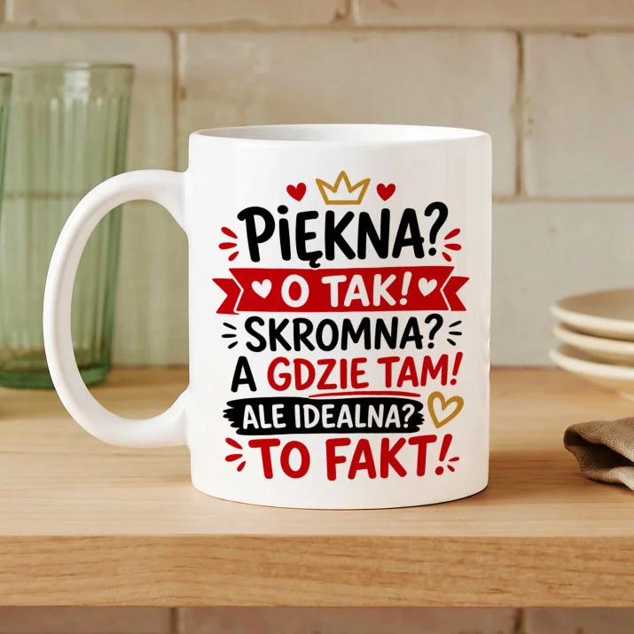 Kubek Z Nadrukiem Na Mikołaja Prezent Dla Kobiety: To Fakt