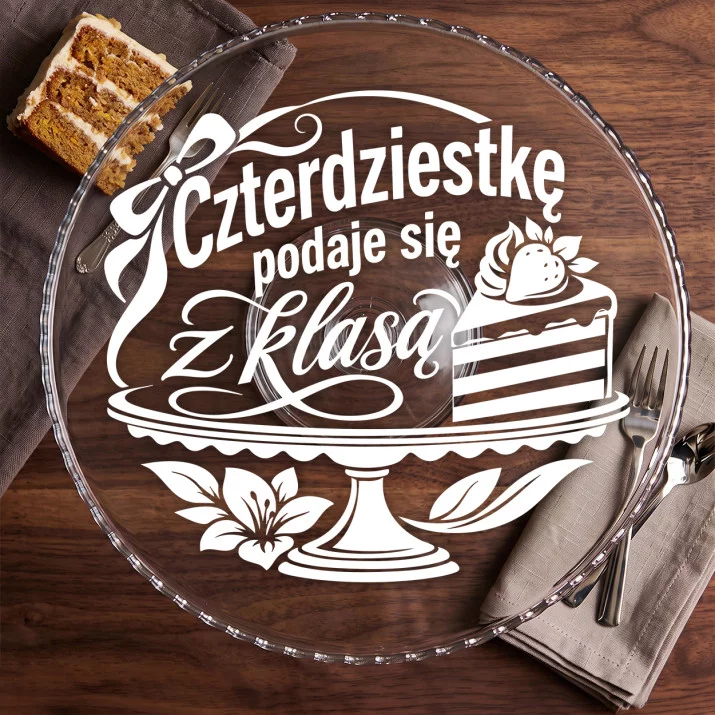 Patera Na Ciasto Na 40 Lat Prezent Dla Kobiety: 40 Podane Z Klasą Patera Na Ciasto Na 40 Lat Prezent Dla Kobiety: 40 Podane Z Klasą