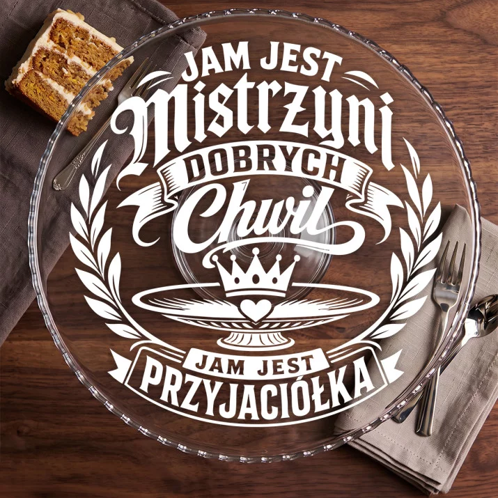 Patera Na Ciasto Dla Przyjaciółki Prezent Dla Kobiety: Herb Przyjaźni Patera Na Ciasto Dla Przyjaciółki Prezent Dla Kobiety: Herb Przyjaźni