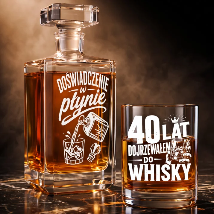 Zestaw Do Whisky Na 40 Urodziny Prezent Dla Mężczyzny: Dojrzały Humor Zestaw Do Whisky Na 40 Urodziny Prezent Dla Mężczyzny: Dojrzały Humor