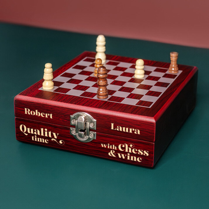 Quality time - Szachy z zestawem do wina