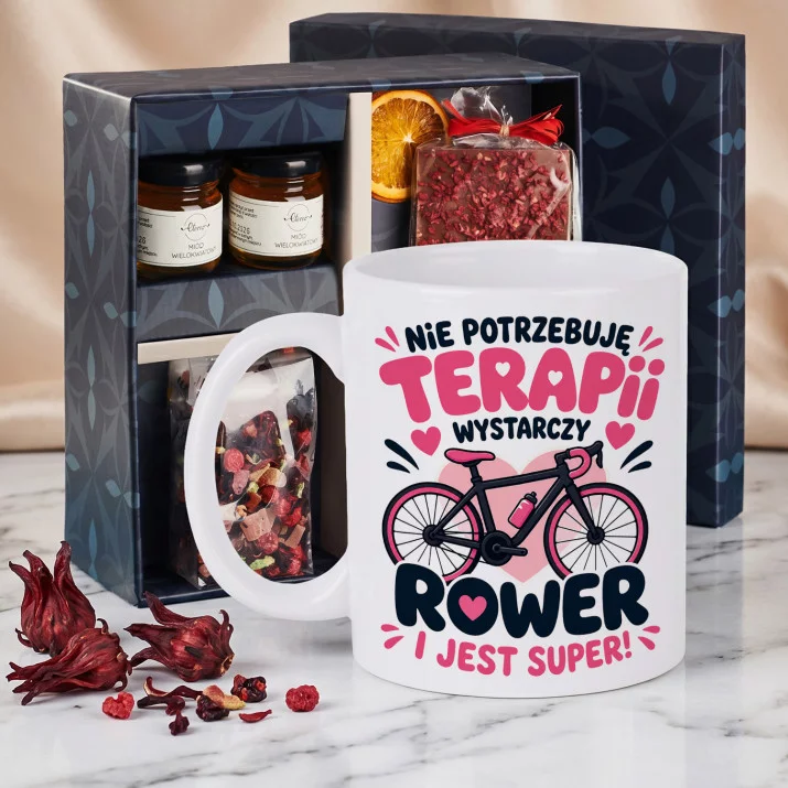 Zestaw Prezenowy Z Kubkiem Dla Rowerzystki: Rowerowa Terapia Zestaw Prezenowy Z Kubkiem Dla Rowerzystki: Rowerowa Terapia