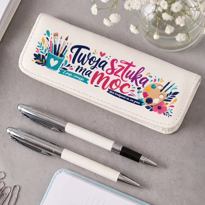 Zestaw Pióro i Długopis w Etui Dla Artystki Prezent Dla Kobiety: Pieczęć Artystki Zestaw Pióro i Długopis w Etui Dla Artystki Prezent Dla Kobiety: Pieczęć Artystki