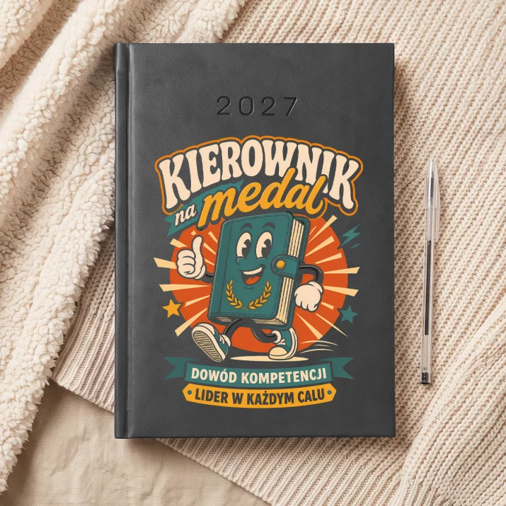 Kalendarz Książkowy A5 2027 Dla Kierownika Prezent Dla Mężczyzny: Retro Emblemat Kierownika Kalendarz Książkowy A5 2027 Dla Kierownika Prezent Dla Mężczyzny: Retro Emblemat Kierownika