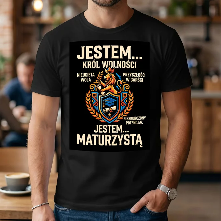 Koszulka Męska Dla Maturzysty Prezent Dla Mężczyzny: Król Wolności