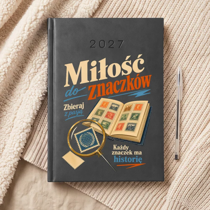 Kalendarz Książkowy A5 2027 Dla Filatelisty Prezent Dla Mężczyzny: Filatelistyczna Elegancja