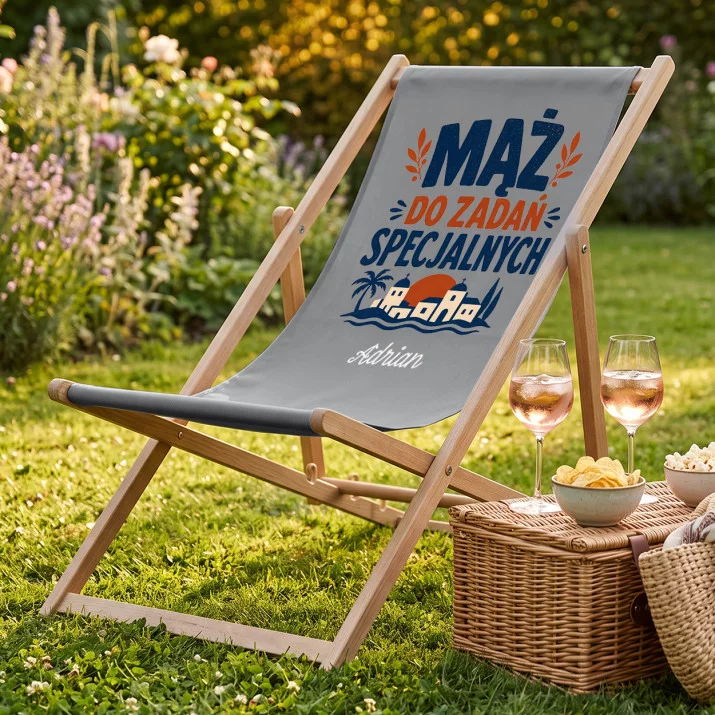 Leżak Z Nadrukiem Na Rocznicę Ślubu Prezent Na Walentynki Dla Mężczyzny: Mąż Do Zadań Specjalnych Leżak Z Nadrukiem Na Rocznicę Ślubu Prezent Na Walentynki Dla Mężczyzny: Mąż Do Zadań Specjalnych