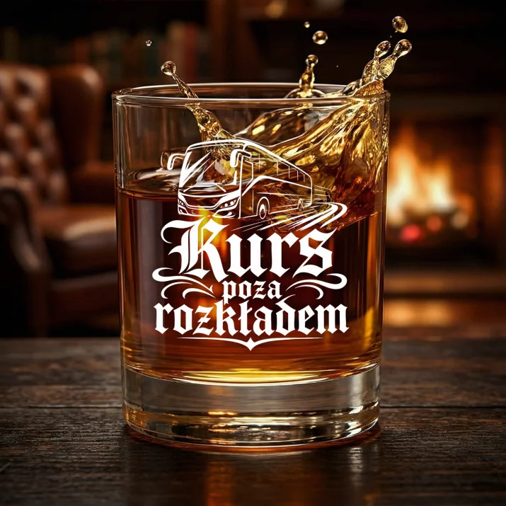 Szklanka Do Whisky Dla Kierowcy Autobusu Prezent Dla Mężczyzny: Kurs Poza Rozkładem Szklanka Do Whisky Dla Kierowcy Autobusu Prezent Dla Mężczyzny: Kurs Poza Rozkładem