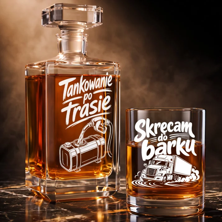 Zestaw Do Whisky Dla Kierowcy Ciężarówki Prezent Dla Mężczyzny: Tankowanie Po Trasie Zestaw Do Whisky Dla Kierowcy Ciężarówki Prezent Dla Mężczyzny: Tankowanie Po Trasie